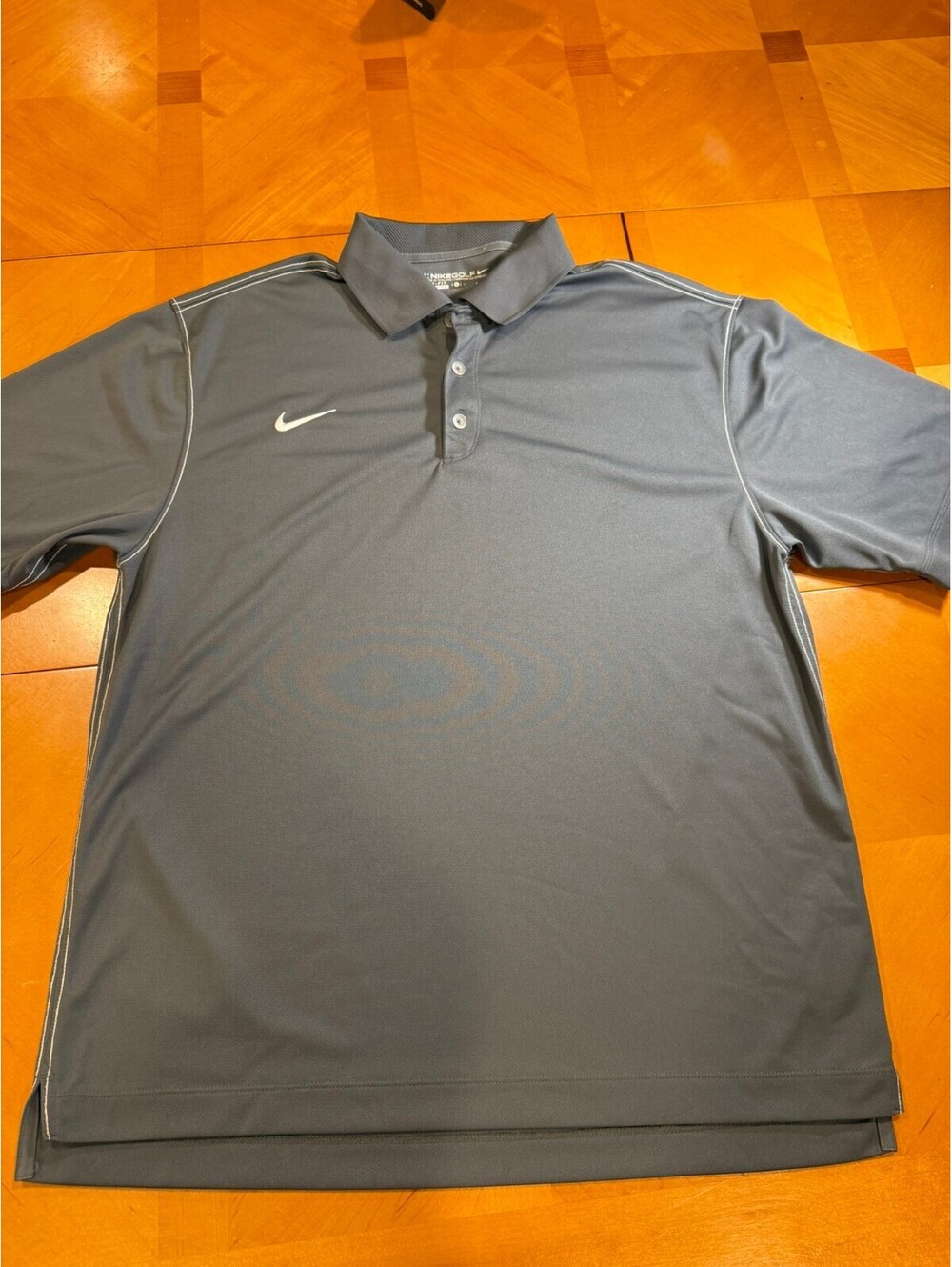Nike Golf Dri-FIT Polo Shirt Gray Men's Large Short Sleeve Performance Golf